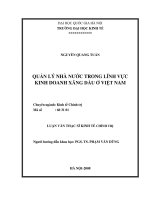 Quản lý nhà nước trong lĩnh vực kinh doanh xăng dầu ở Việt Nam