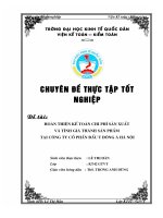 Hoàn thiện kế toán chi phí sản xuất và tính giá thành sản phẩm tại Công ty CP Đầu Tư Đông Á Hà Nội