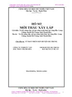 Hồ sơ mời thầu xây lắp tu bổ nâng cấp cải tạo công trình thủy lợi vùng Bắc Long Giang huyện Hà Trung tỉnh Thanh Hóa