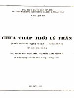 Chùa Tháp thời Lý Trần, kiến trúc và nghệ thuật điêu khắc