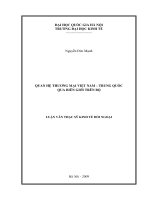 Quan hệ thương mại Việt Nam - Trung Quốc qua biên giới trên bộ