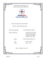 báo cáo đồ án mã nguồn mở đề tài website du lịch