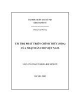 Tài trợ phát triển chính thức (ODA) của Nhật Bản cho Việt Nam