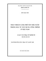 Thất thoát, lãng phí vốn nhà nước trong đầu tư xây dựng công trình ở Việt Nam