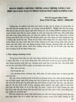 Hoàn thiện chương trình, giáo trình, nâng cao hiệu quả đào tạo cử nhân ngoại ngữ chất lượng cao