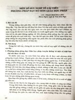 Một số suy nghĩ về cải tiến phương pháp dạy bộ môn giáo học Pháp