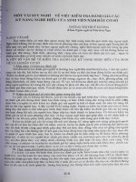 Một vài suy nghĩ về việc kiểm tra đánh giá các kỹ năng nghe hiểu của sinh viên năm đầu cơ sở.PDF