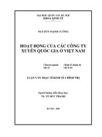 Hoạt động của các công ty xuyên quốc gia ở Việt Nam