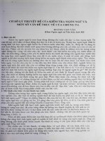 Cơ sở lý thuyết để của kiểm tra ngôn ngữ và một số vấn đề thực tế của chúng ta.PDF