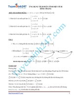 ứng dụng tích phân vào bài toán diện tích