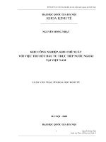 Khu công nghiệp, khu chế xuất với việc thu hút đầu tư trực tiếp nước ngoài tại Việt Nam