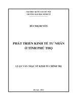 Phát triển kinh tế tư nhân ở tỉnh Phú Thọ