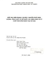 Điều tra hiện trạng, dự báo nguồn phát sinh, lượng, tính chất và đề xuất các biện pháp xử lý chất thải rắn nguy hại Hà Nội