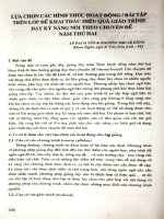Lựa chọn các hình thức hoạt động  bài tập trên lớp để khai thác hiệu quả giáo trình dạy kỹ năng nói theo chuyên đề năm thứ hai