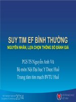 suy tim EF bình thường nguyên nhân lựa chọn thống số đánh giá