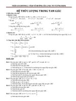 HỆ THỨC LƯỢNG TRONG TAM GIÁC