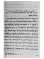 Các hình thức trách nhiệm kỷ luật của công chức theo pháp luật hiện hành