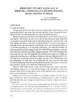 Hình thức tổ chức giảng dạy & kiểm tra đánh giá của bộ môn hội họa trong trường sư phạm