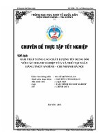 Giải pháp nâng cao chất lượng tín dụng đối với các doanh nghiệp vừa và nhỏ tại Ngân hàng TMCP An Bình – Chi nhánh Hà Nội