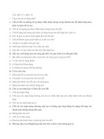 câu hỏi và đáp án tài chính tiền tệ