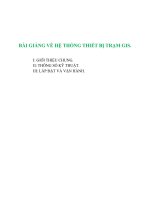 bài giảng về hệ thống thiết bị trạm gis