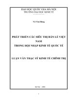 Phát triển các siêu thị bán lẻ Việt Nam trong hội nhập kinh tế quốc tế tóm tắt
