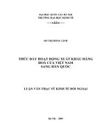Thúc đẩy hoạt động xuất khẩu hàng hóa của Việt Nam sang Hàn Quốc