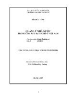 Quản lý nhà nước trong lĩnh vực dạy nghề ở Việt Nam