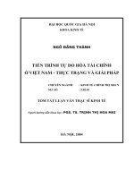 Tiến trình tự do hoá tài chính ở Việt Nam - Thực trạng và giải pháp
