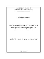 Đổi mới công nghệ tại các doanh nghiệp công nghiệp Việt Nam