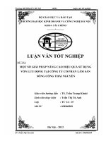 Tình hình quản lý và hiệu quả sử dụng vốn lưu động tại công ty cổ phần Lâm Sản Sông Công - Thái Nguyên