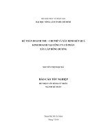 Khóa luận Kế toán doanh thu, chi phí và xác định kết quả kinh doanh tại công ty cổ phần xây lắp Đông Dương