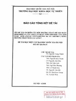 Nghiên cứu môi trường tối ưu để sản xuất sinh khối và các chất có hoạt tính sinh học của sâm ngọc linh (Panax Vietnamensis Ha et grushv.) bằng phương pháp nuôi cấy lỏng