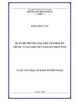 Quan hệ thương mại Việt Nam - Hoa Kỳ trước và sau khi Việt Nam gia nhập WTO
