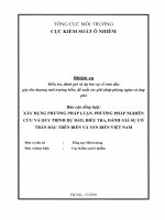 Xây dựng phương pháp luận, phương pháp nghiên cứu và quy trình dự báo, điều tra, đánh giá sự cố tràn dầu trên biển và ven biển Việt Nam