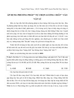 tự chọn lượng chất trong vật lý