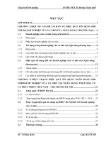 Giải pháp nâng cao hiệu quả tín dụng đối với DNN&V tại Ngân hàng Thương mại Cổ phần Đầu tư và Phát triển Việt Nam – chi nhánh Hà Nội