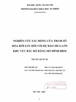 Nghiên cứu tác động của tham số hóa đối lưu đối với dự báo mưa lớn khu vực Bắc Bộ bằng mô hình HRM