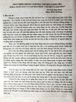 Phát triển phong cách học tập mới ở sinh viên khoa ngôn ngữ và văn hóa Pháp - vấn đề và giải pháp