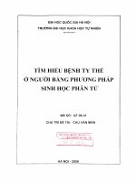 Tìm hiểu bệnh ty thể ở người bằng phương pháp sinh học phân tử