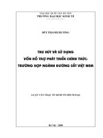 Thu hút và sử dụng vốn hỗ trợ phát triển chính thứctrường hợp ngành đường sắt Việt Nam TT