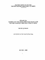 Nghiên cứu ứng dụng tính toán mạng lưới tại Việt Nam dựa trên máy tính cá nhân