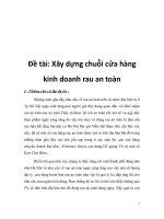 Xây dựng chuỗi cửa hàng kinh doanh rau an toàn