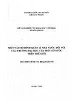 Một vài mô hình quản lí nhà nước đối với các trường đại học của một số nước trên thế giới