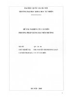Nghiên cứu cải tiến phương pháp giảng dạy môi trường