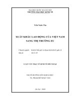 Xuất khẩu lao động của Việt Nam sang thị trường EU