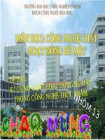 sử dụng chất hoạt động bề mặt trong công nghệ thực phẩm