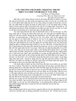 ÁC PHƢƠNG PHÁP ĐIỀU TRỊ BẰNG THUỐC HIỆN NAY ĐỐI VỚI BỆNH LÝ VAN TIM