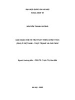 Giải ngân vốn hỗ trợ phát triển chính thức (ODA) ở Việt Nam