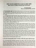 Một vài suy nghĩ về lý luận và thực tiễn đào tạo cử nhân ngoại ngữ tài năng